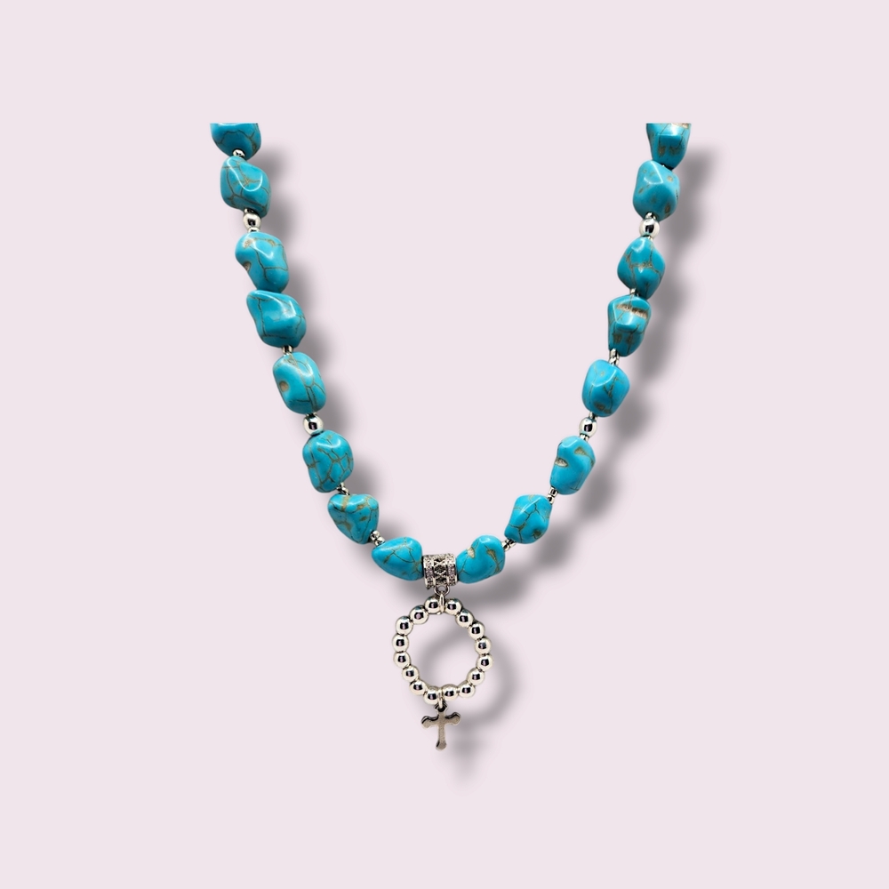Blessed Path Turquoise Necklace - Picture 4 of 5